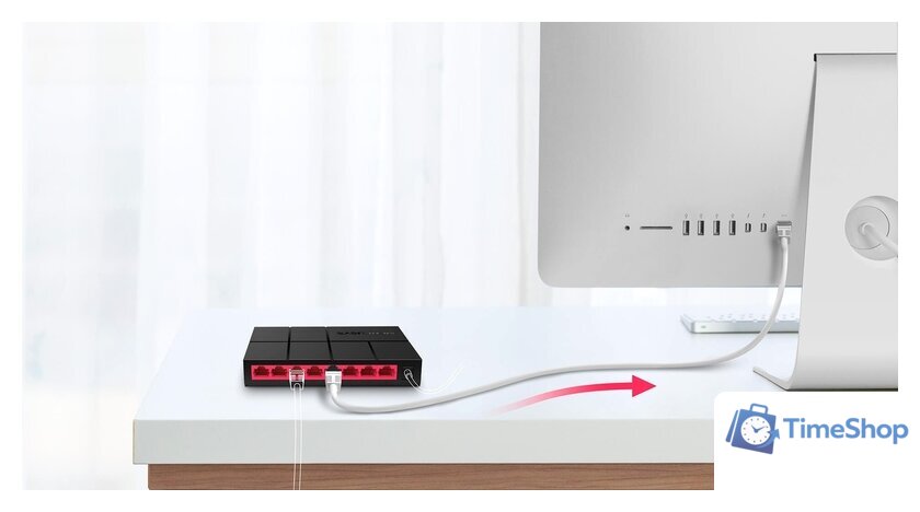 Неуправляемый коммутатор Mercusys MS108G - Изображение №4 — Интернет-магазин Time-Shop