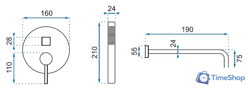 Смеситель Rea Lungo REA-P6300 (черный) - Изображение №4 — Интернет-магазин Time-Shop
