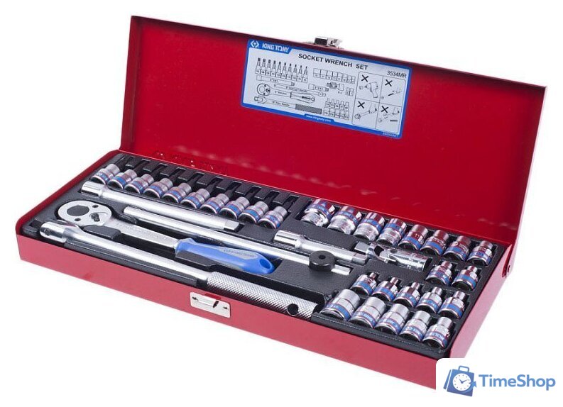 Универсальный набор инструментов King Tony 3534MR (36 предметов) - Изображение №1 — Интернет-магазин Time-Shop