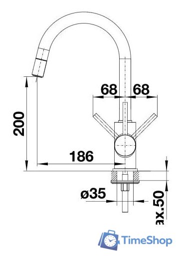 Смеситель Blanco Mida-S Silgranit (черный) - Изображение №4 — Интернет-магазин Time-Shop