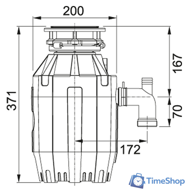 Измельчитель пищевых отходов Franke Turbo Elite TE-75 134.0535.241 - Изображение №2 — Интернет-магазин Time-Shop