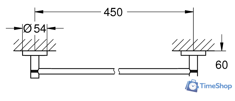 Держатель для полотенца Grohe Essentials 40688001 - Изображение №2 — Интернет-магазин Time-Shop