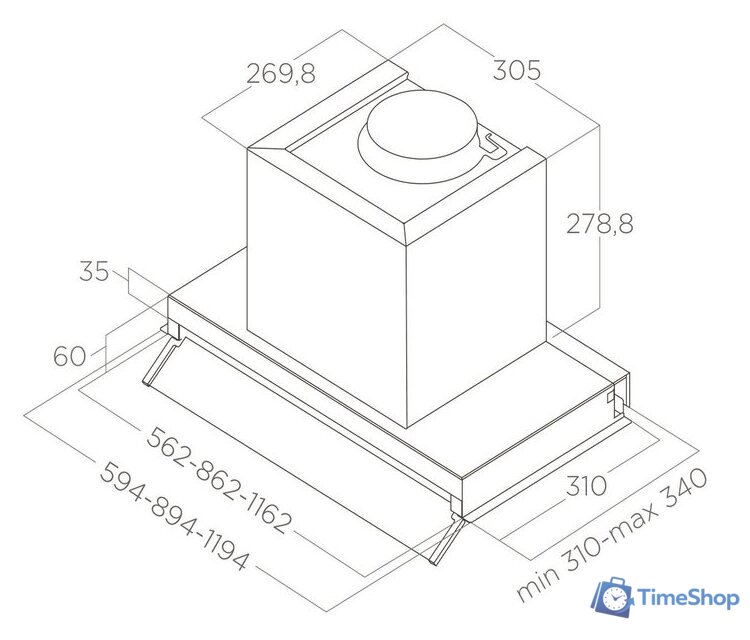 Кухонная вытяжка Elica Boxin LX/IX/A/90 PRF0114761A - Изображение №4 — Интернет-магазин Time-Shop