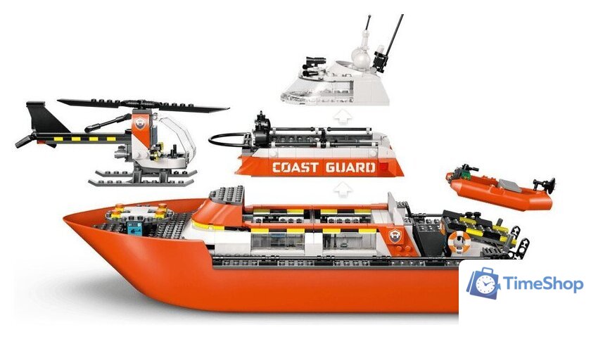 Конструктор LEGO City 60504 Спасательный катер и вертолет береговой охраны - Изображение №4 — Интернет-магазин Time-Shop