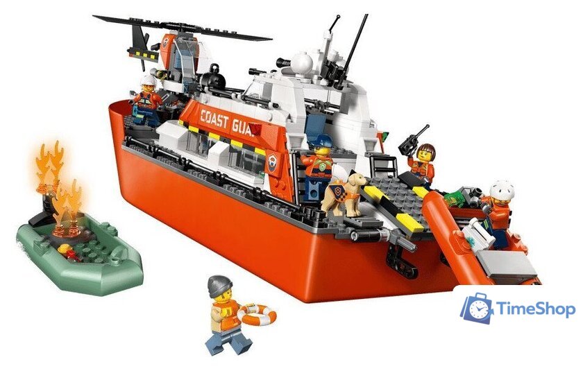 Конструктор LEGO City 60504 Спасательный катер и вертолет береговой охраны - Изображение №3 — Интернет-магазин Time-Shop