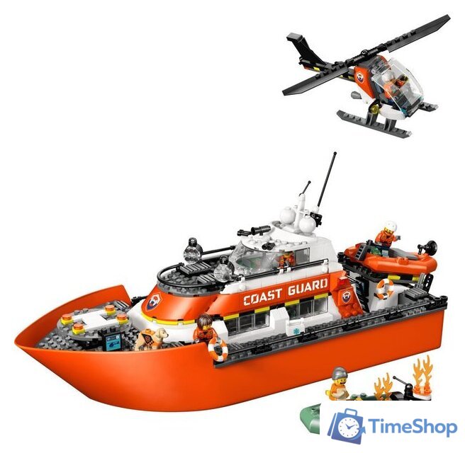 Конструктор LEGO City 60504 Спасательный катер и вертолет береговой охраны - Изображение №2 — Интернет-магазин Time-Shop