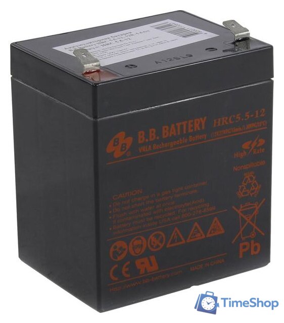 Аккумулятор для ИБП B.B. Battery HRC5.5-12 (12В/5.5 А·ч) - Изображение №1 — Интернет-магазин Time-Shop
