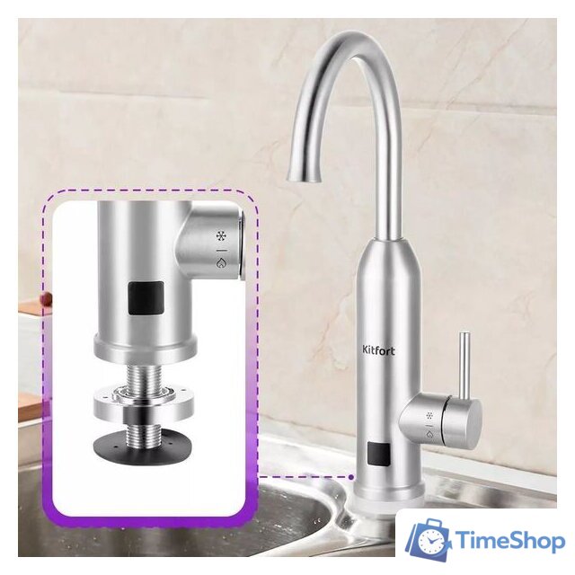 Проточный электрический водонагреватель-кран Kitfort KT-4032 - Изображение №6 — Интернет-магазин Time-Shop
