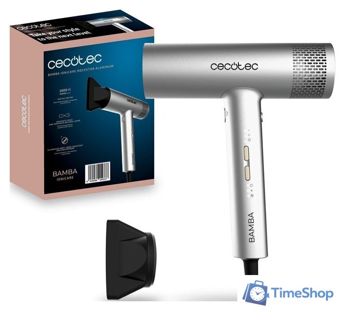 Фен Cecotec Bamba IoniCare RockStar Aluminium 04933 - Изображение №1 — Интернет-магазин Time-Shop