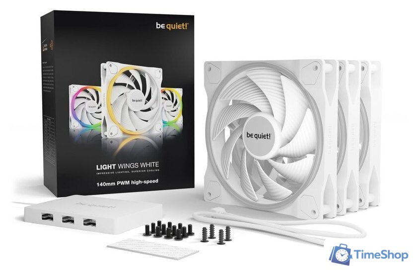 Комплект вентиляторов для корпуса с контроллером be quiet! Light Wings 120mm PWM Triple Pack BL100 - Изображение №6 — Интернет-магазин Time-Shop