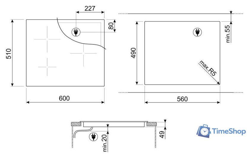 Варочная панель Smeg SI2M7643DW - Изображение №3 — Интернет-магазин Time-Shop