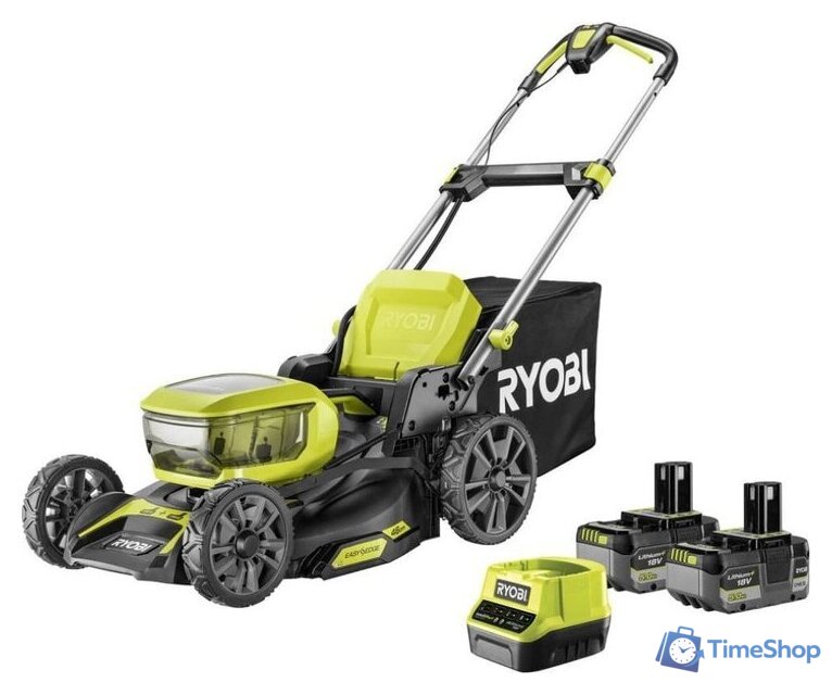 Газонокосилка Ryobi RY18LMX46A-250 (с 2-мя АКБ 5 Ач) - Изображение №1 — Интернет-магазин Time-Shop