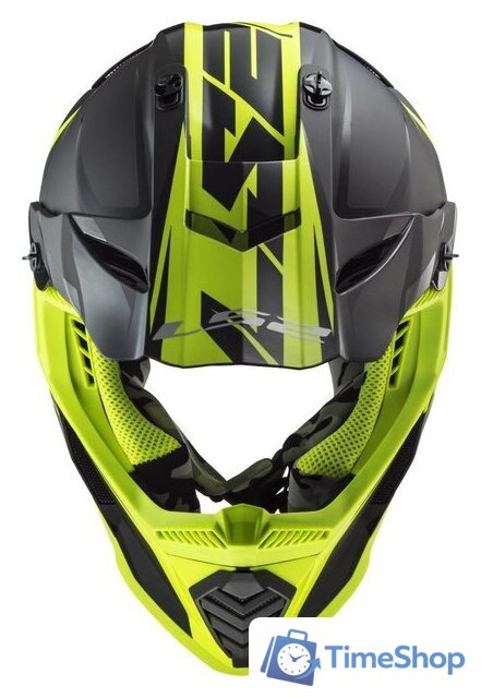 Мотошлем LS2 MX1299 (MX437) Fast Evo Roar (L, черный/зеленый) - Изображение №9 — Интернет-магазин Time-Shop