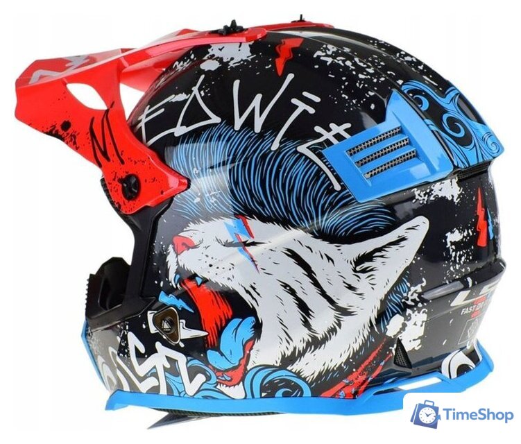 Мотошлем LS2 MX437 Fast 2 Mini Starmaw (S, черный) - Изображение №8 — Интернет-магазин Time-Shop