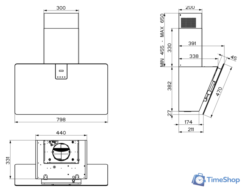 Кухонная вытяжка Faber Soft Edge Black Ingo A80 330.0597.526 - Изображение №4 — Интернет-магазин Time-Shop
