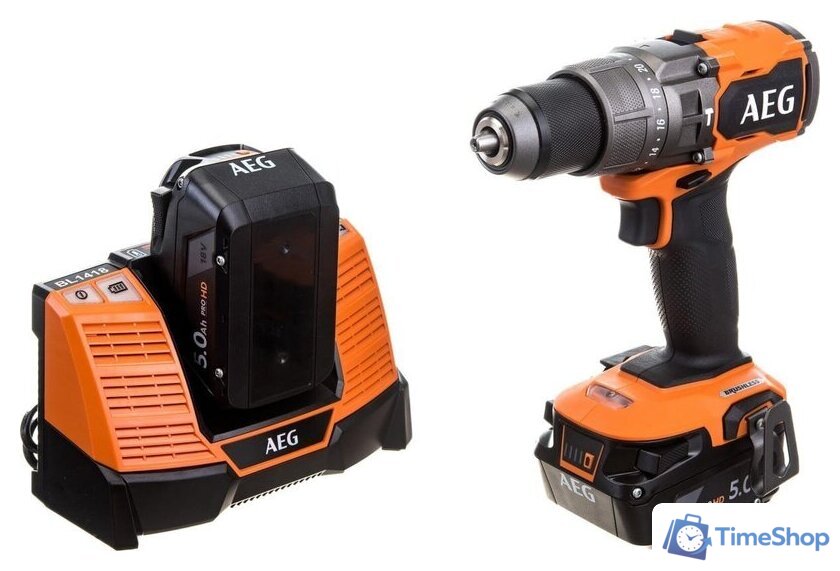 Ударная дрель-шуруповерт AEG Powertools BSB 18C3BL-502C 4935478939 (с 2-мя АКБ 5 Ач, кейс) - Изображение №5 — Интернет-магазин Time-Shop