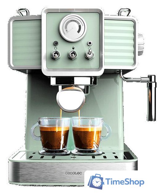 Рожковая кофеварка Cecotec Power Espresso 20 Tradizionale Light Green - Изображение №1 — Интернет-магазин Time-Shop