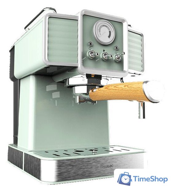Рожковая кофеварка Cecotec Power Espresso 20 Tradizionale Light Green - Изображение №2 — Интернет-магазин Time-Shop