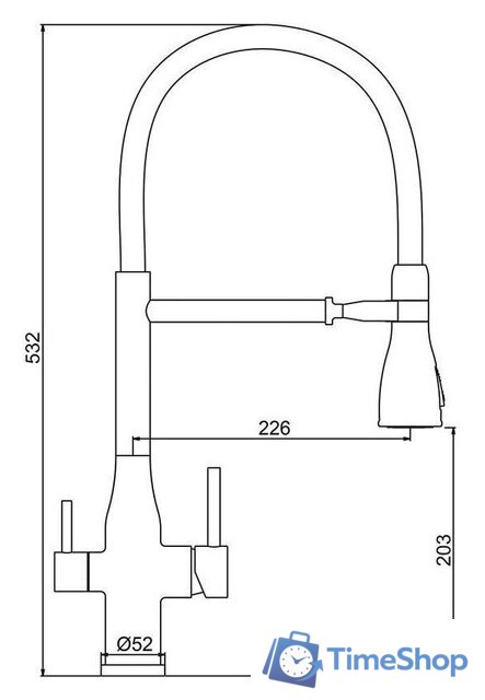 Смеситель Gappo G4399-76 - Изображение №2 — Интернет-магазин Time-Shop