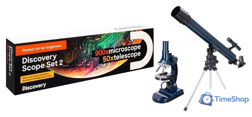 Набор для опытов Levenhuk Discovery Scope 2 с книгой 77821 - Изображение №2 — Интернет-магазин Time-Shop