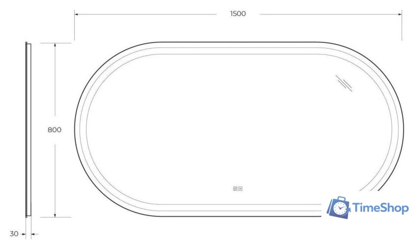  Cezares Зеркало CZR-SPC-GIUBILEO-1500-800-TCH-WARM - Изображение №5 — Интернет-магазин Time-Shop