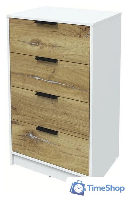 Комод Интерлиния Концепт КТ-К60 (дуб нокс/белый платинум) - Изображение №2 — Интернет-магазин Time-Shop