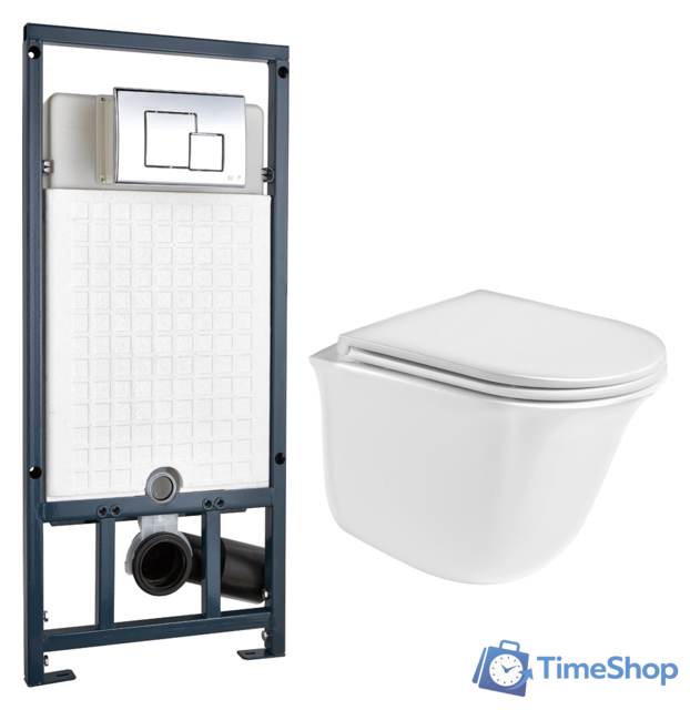 Унитаз подвесной WeltWasser Telbach 004 GL-WT + Marberg 507 SE (белый глянец/хром) - Изображение №1 — Интернет-магазин Time-Shop