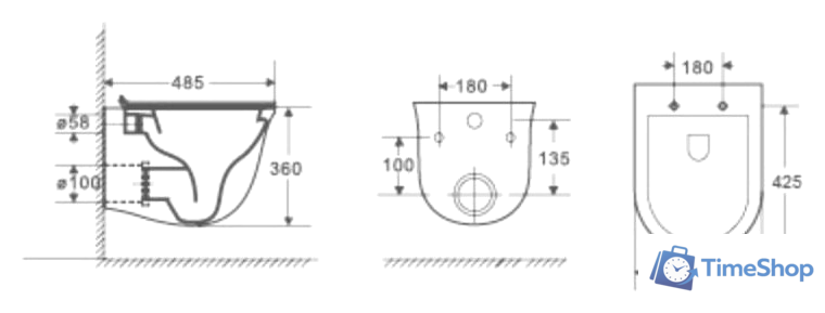 Унитаз подвесной WeltWasser Telbach 004 GL-WT + Marberg 507 SE (белый глянец/хром) - Изображение №7 — Интернет-магазин Time-Shop