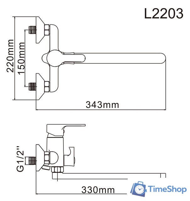 Смеситель Ledeme H03 L2203 - Изображение №12 — Интернет-магазин Time-Shop