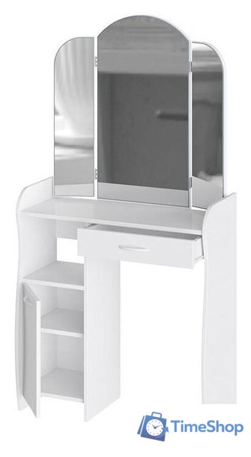 Туалетный столик с зеркалом Трия София Т1 (белый) - Изображение №2 — Интернет-магазин Time-Shop