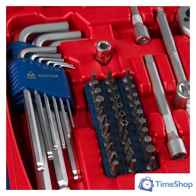 Универсальный набор инструментов Мастак 01-137C (137 предметов) - Изображение №4 — Интернет-магазин Time-Shop