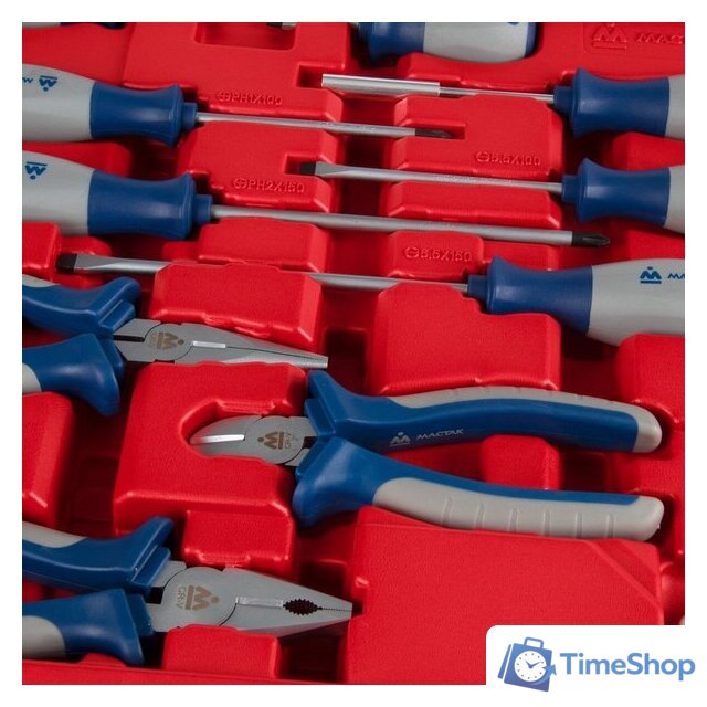 Универсальный набор инструментов Мастак 01-137C (137 предметов) - Изображение №6 — Интернет-магазин Time-Shop