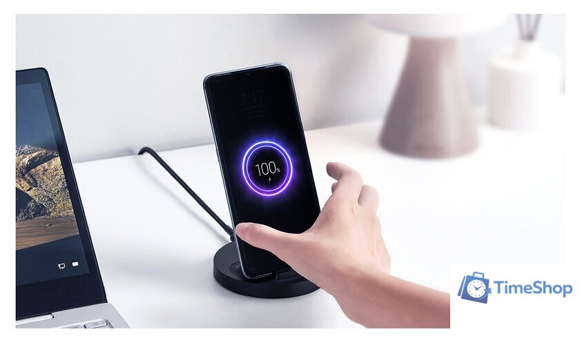 Беспроводное зарядное Xiaomi Mi Vertical Wireless Charger Stand WPC02ZM (международная версия) - Изображение №9 — Интернет-магазин Time-Shop