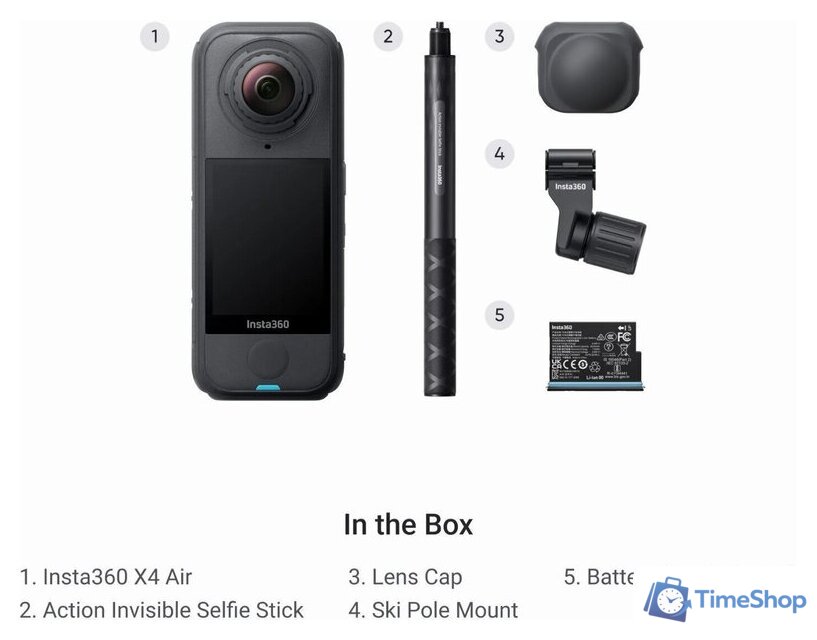Экшен-камера Insta360 X4 Air Ski Bundle (черный) - Изображение №11 — Интернет-магазин Time-Shop
