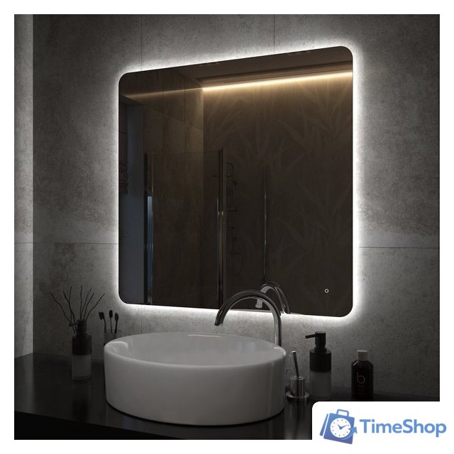  Teymi Зеркало Solli Oreol Pro 80x80 T20260 (подсветка, сенсор) - Изображение №2 — Интернет-магазин Time-Shop