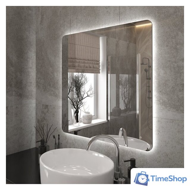  Teymi Зеркало Solli Oreol Pro 80x80 T20260 (подсветка, сенсор) - Изображение №3 — Интернет-магазин Time-Shop