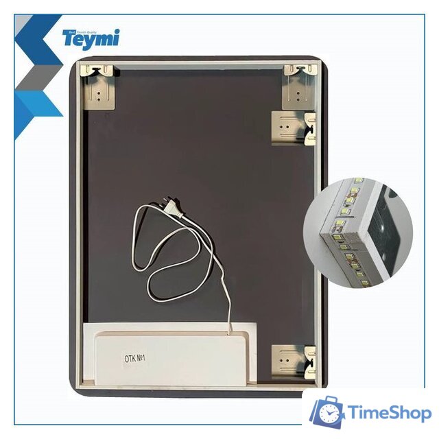  Teymi Зеркало Solli Oreol Pro 80x80 T20260 (подсветка, сенсор) - Изображение №6 — Интернет-магазин Time-Shop