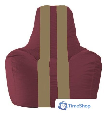 Кресло-мешок Flagman Спортинг С1.1-301 (бордовый/бежевый) - Изображение №1 — Интернет-магазин Time-Shop
