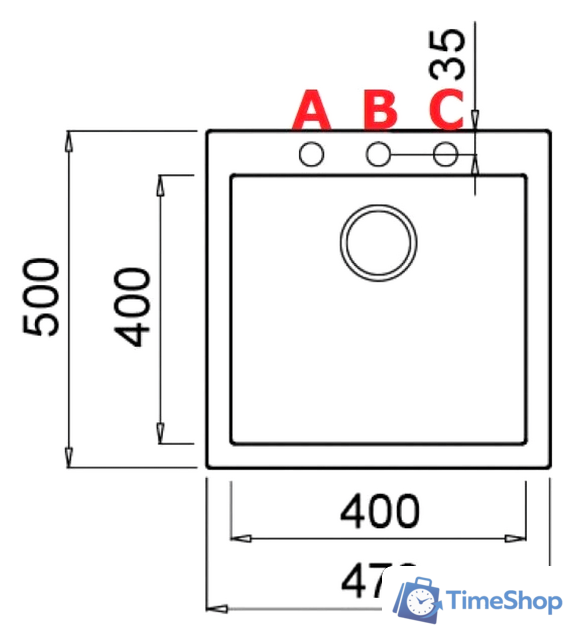 Кухонная мойка Elleci Quadra 102 Light Grey K97 - Изображение №2 — Интернет-магазин Time-Shop