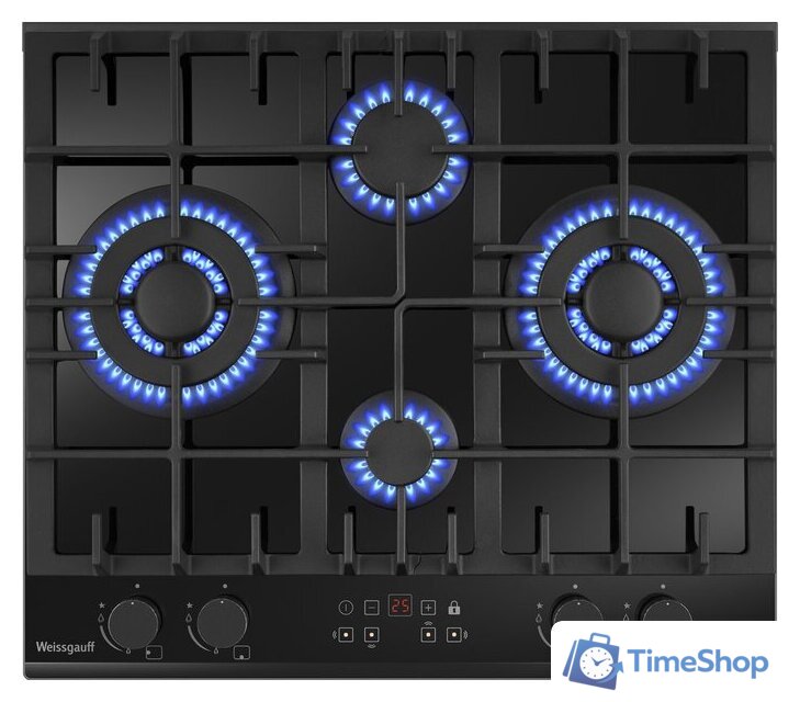 Варочная панель Weissgauff HGG 642 BGH Double Wok Timer - Изображение №1 — Интернет-магазин Time-Shop