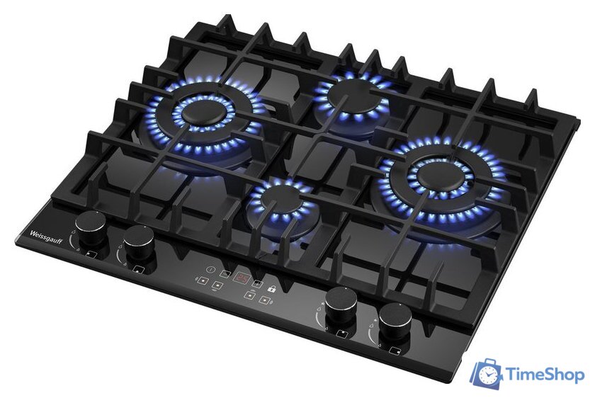 Варочная панель Weissgauff HGG 642 BGH Double Wok Timer - Изображение №3 — Интернет-магазин Time-Shop