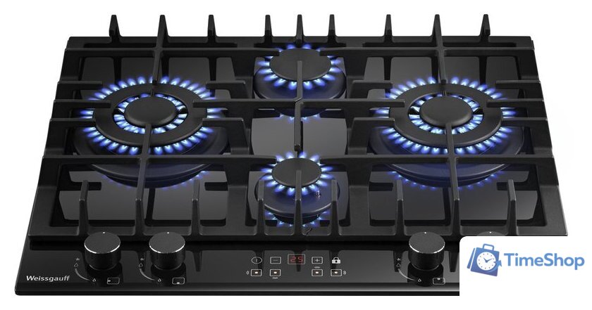 Варочная панель Weissgauff HGG 642 BGH Double Wok Timer - Изображение №2 — Интернет-магазин Time-Shop
