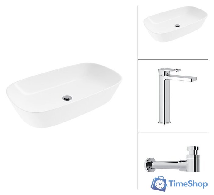 Умывальник Lauter 21393-70 + Cascade 21СК0655C + сифон 21635CH (хром) - Изображение №1 — Интернет-магазин Time-Shop