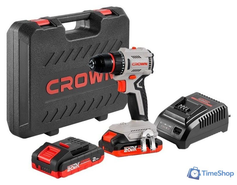 Дрель-шуруповерт Crown CT21131HMX-2 BMC (с 2-мя АКБ, кейс) - Изображение №2 — Интернет-магазин Time-Shop