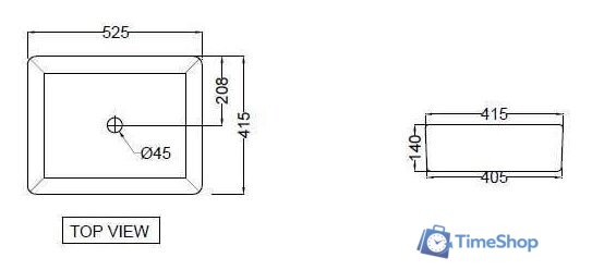Умывальник Jaquar JDS-WHM-25907N - Изображение №2 — Интернет-магазин Time-Shop