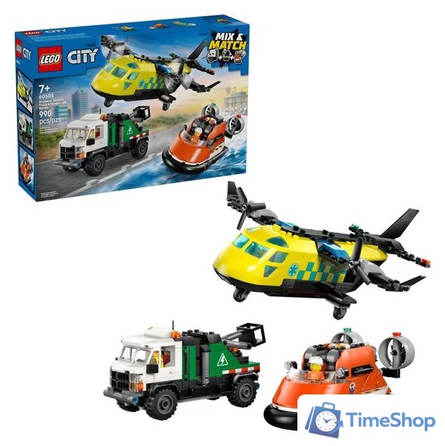 Конструктор LEGO City 60505 Ремикс самолёта, грузовика и судна на воздушной подушке - Изображение №1 — Интернет-магазин Time-Shop