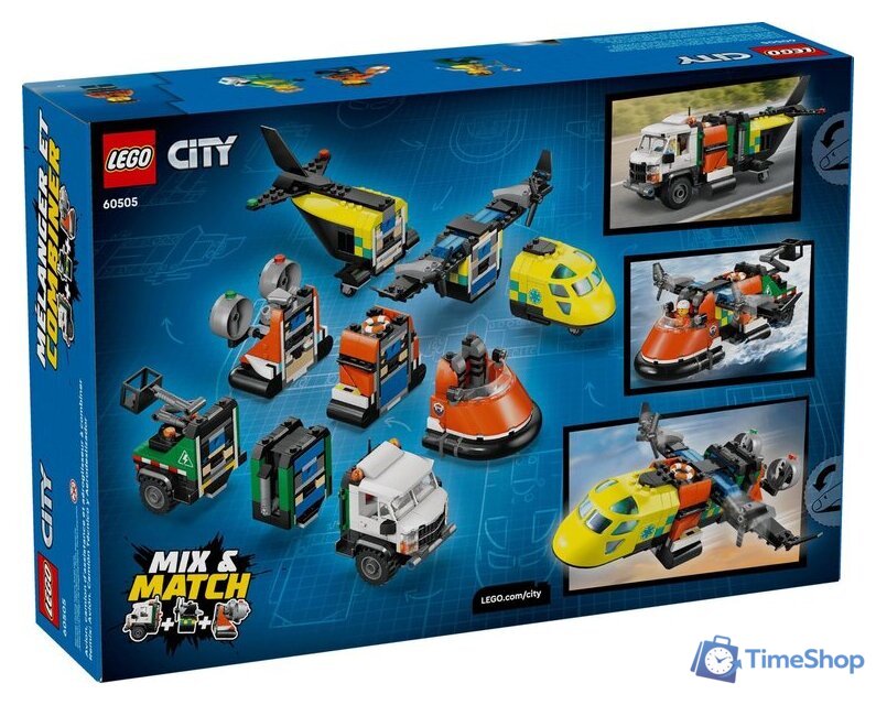 Конструктор LEGO City 60505 Ремикс самолёта, грузовика и судна на воздушной подушке - Изображение №10 — Интернет-магазин Time-Shop
