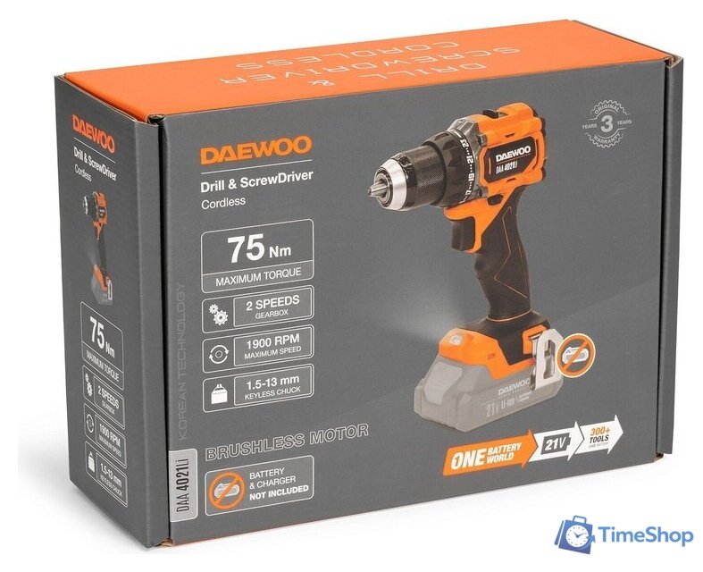 Дрель-шуруповерт Daewoo Power DAA 4021Li (без АКБ) - Изображение №9 — Интернет-магазин Time-Shop