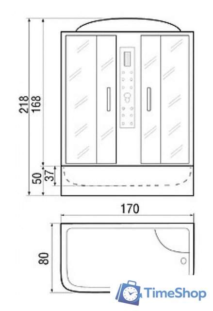 Душевая кабина River Dunay 170/80/55 ТН - Изображение №5 — Интернет-магазин Time-Shop