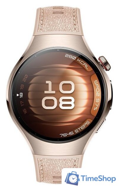 Умные часы Huawei Watch 5 42 мм (песочный, с бежевым силиконовым ремешком, международная версия) - Изображение №3 — Интернет-магазин Time-Shop